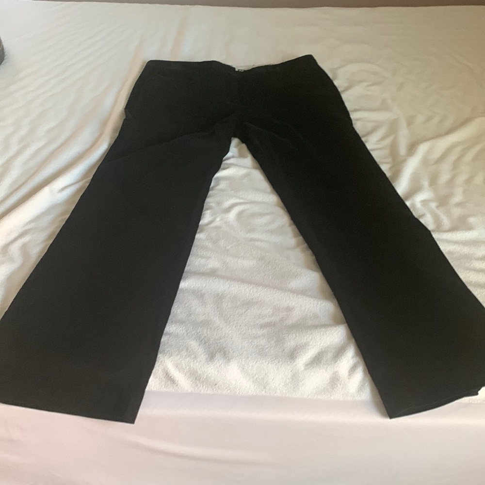 Black velvet Lands End pants, size 12, like new